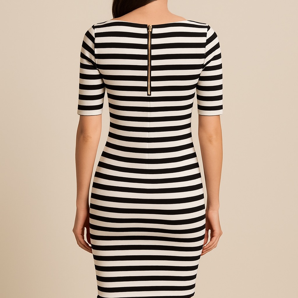 😍Perfect for Summer NWT - Banana Republic Navy & White Striped Dress | Size 10 - Picture 3 of 8